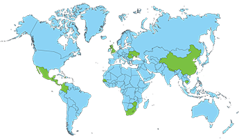 World Horse Welfare locations on a world map